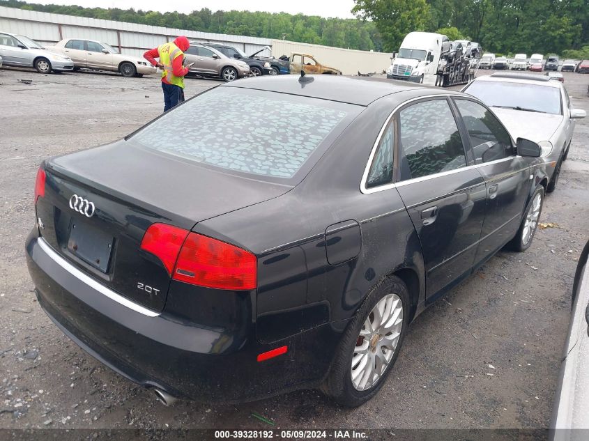 2008 Audi A4 2.0T/2.0T Special Edition VIN: WAUSF78E48A141524 Lot: 39328192