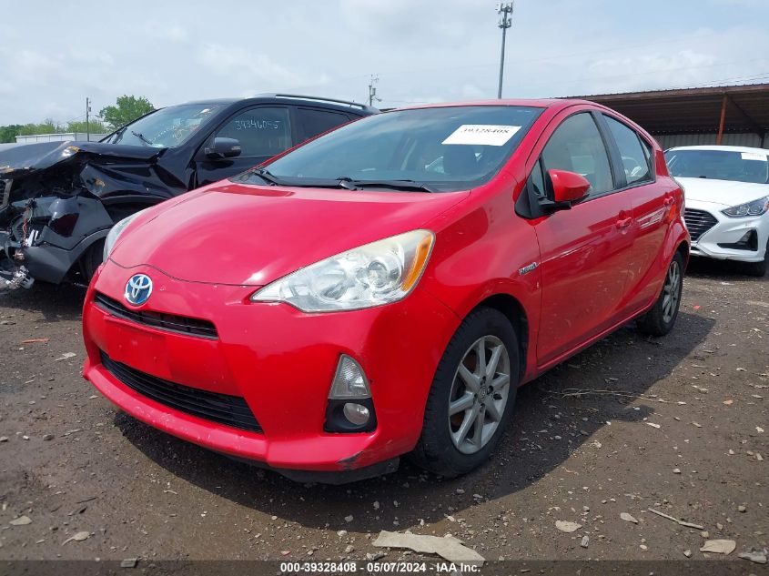 2012 Toyota Prius C Four VIN: JTDKDTB33C1026869 Lot: 39328408