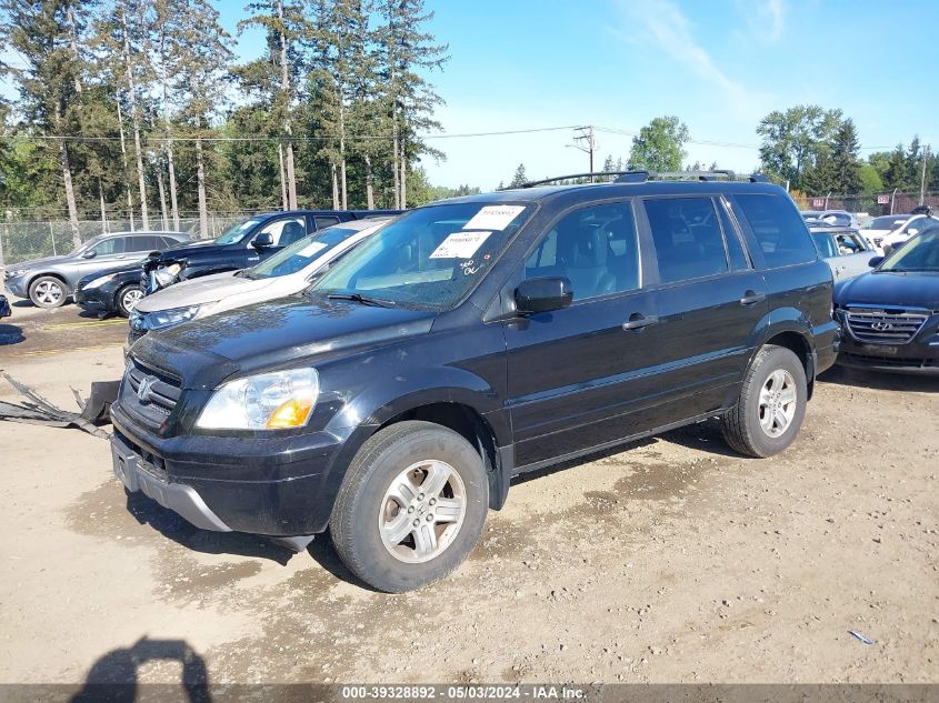 2005 Honda Pilot Ex-L VIN: 2HKYF18745H551678 Lot: 39328892