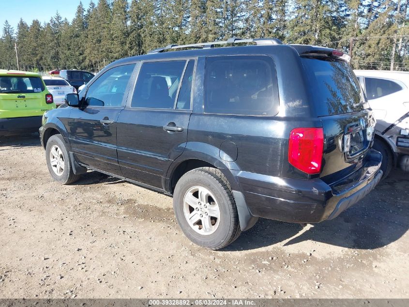 2005 Honda Pilot Ex-L VIN: 2HKYF18745H551678 Lot: 39328892