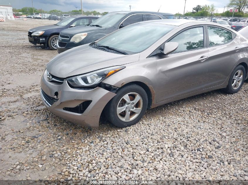 2015 Hyundai Elantra Se VIN: 5NPDH4AE8FH587765 Lot: 39329009