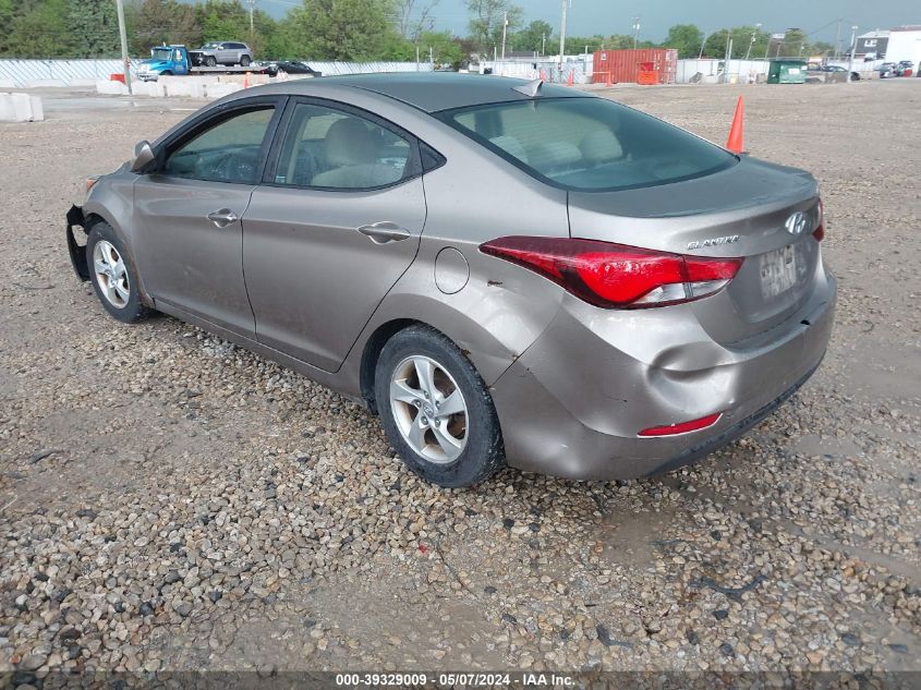 2015 Hyundai Elantra Se VIN: 5NPDH4AE8FH587765 Lot: 39329009