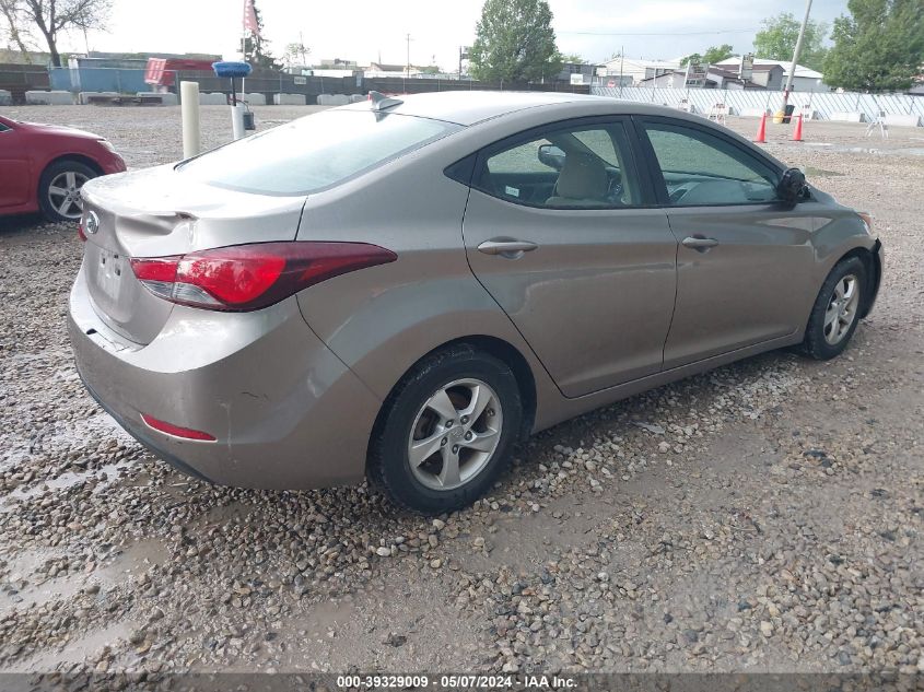 2015 Hyundai Elantra Se VIN: 5NPDH4AE8FH587765 Lot: 39329009