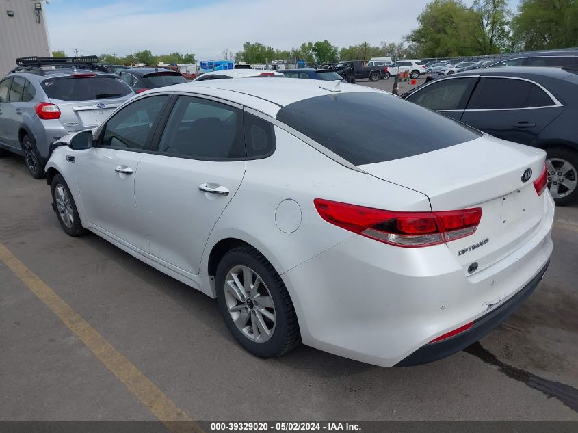 2018 Kia Optima Lx VIN: 5XXGT4L36JG221539 Lot: 39329020