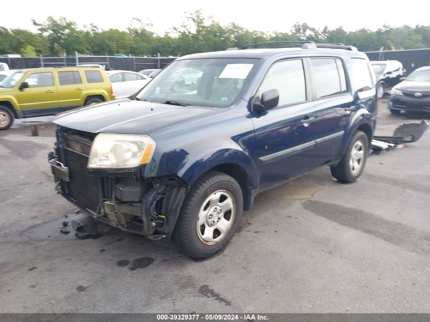 2011 Honda Pilot Lx VIN: 5FNYF4H21BB018395 Lot: 39329377