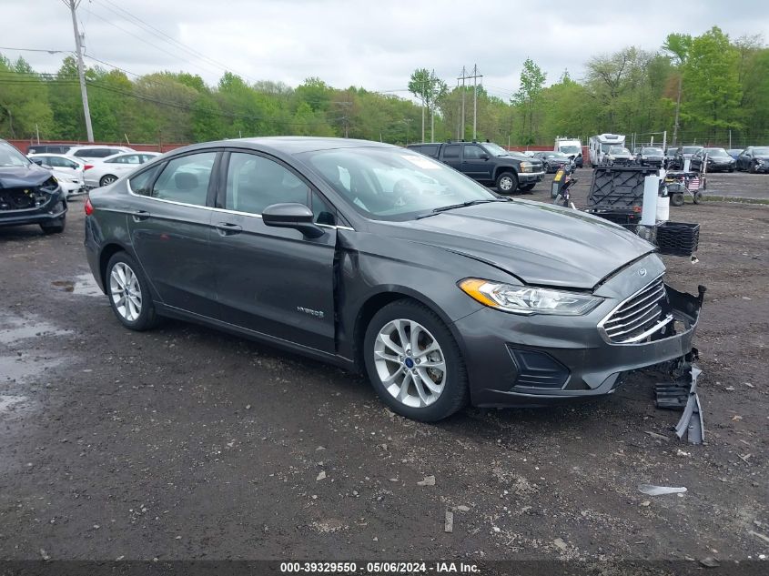 2019 Ford Fusion Hybrid Se VIN: 3FA6P0LU3KR266853 Lot: 39329550