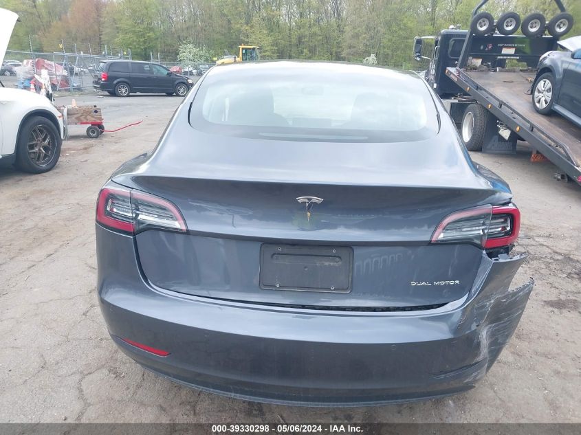 2022 Tesla Model 3 Long Range Dual Motor All-Wheel Drive VIN: 5YJ3E1EB4NF129074 Lot: 39330298