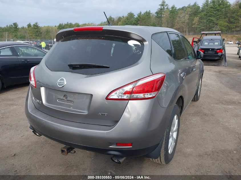 2012 Nissan Murano S VIN: JN8AZ1MW4CW211898 Lot: 39330553