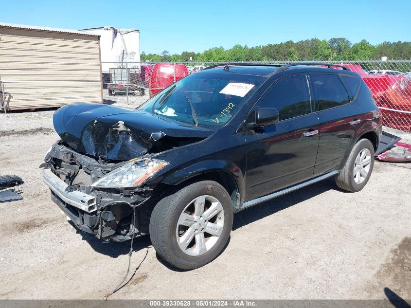 2007 Nissan Murano Sl VIN: JN8AZ08T17W531342 Lot: 39330628