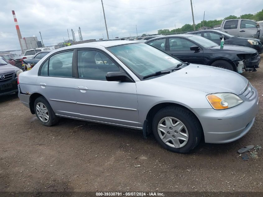 2003 Honda Civic Lx VIN: 1HGES16623L021244 Lot: 39330791