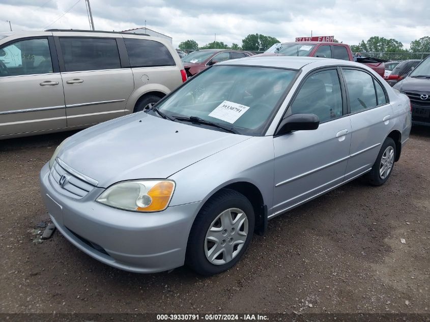 2003 Honda Civic Lx VIN: 1HGES16623L021244 Lot: 39330791