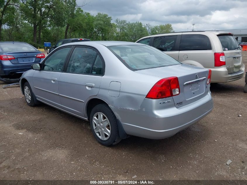 2003 Honda Civic Lx VIN: 1HGES16623L021244 Lot: 39330791