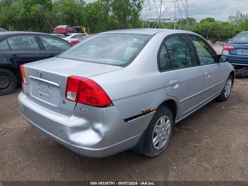 2003 Honda Civic Lx VIN: 1HGES16623L021244 Lot: 39330791