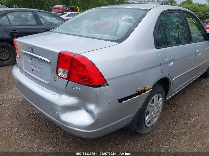 2003 Honda Civic Lx VIN: 1HGES16623L021244 Lot: 39330791