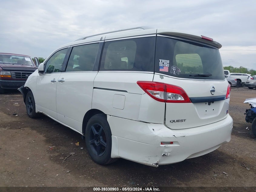 2014 Nissan Quest S VIN: JN8AE2KP6E9107976 Lot: 39330903