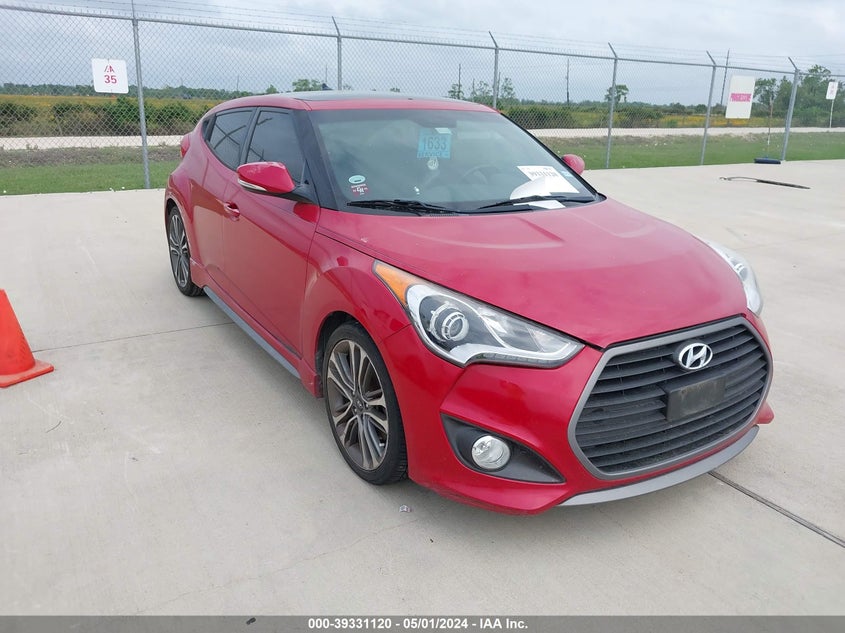 2016 Hyundai Veloster Turbo VIN: KMHTC6AEXGU295009 Lot: 39331120