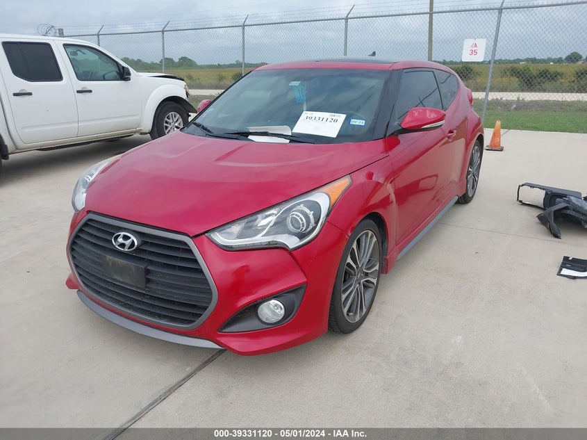2016 Hyundai Veloster Turbo VIN: KMHTC6AEXGU295009 Lot: 39331120