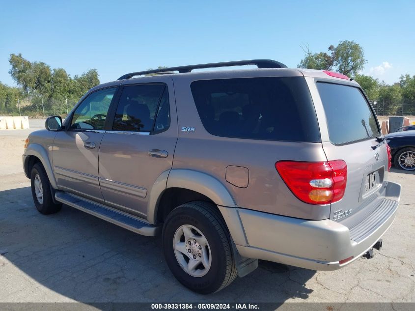 2002 Toyota Sequoia Sr5 V8 VIN: 5TDZT34A42S089445 Lot: 39331384