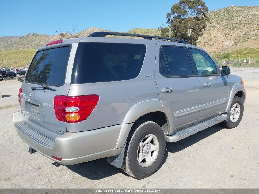 2002 Toyota Sequoia Sr5 V8 VIN: 5TDZT34A42S089445 Lot: 39331384