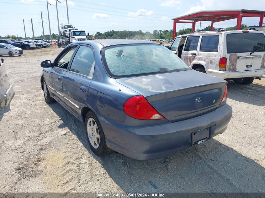 2004 Kia Spectra Ls VIN: KNAFB121345316000 Lot: 39331490
