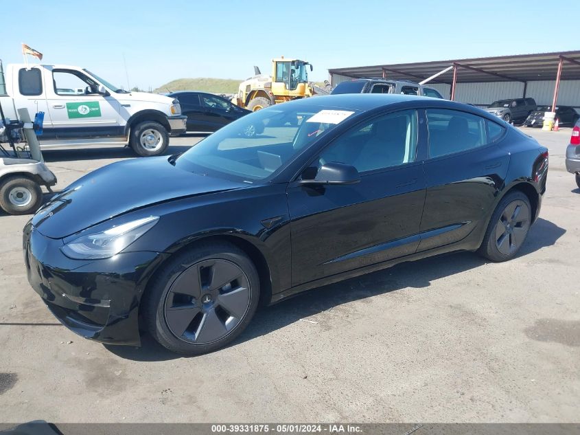 2022 Tesla Model 3 Rear-Wheel Drive VIN: 5YJ3E1EA9NF355215 Lot: 39331875