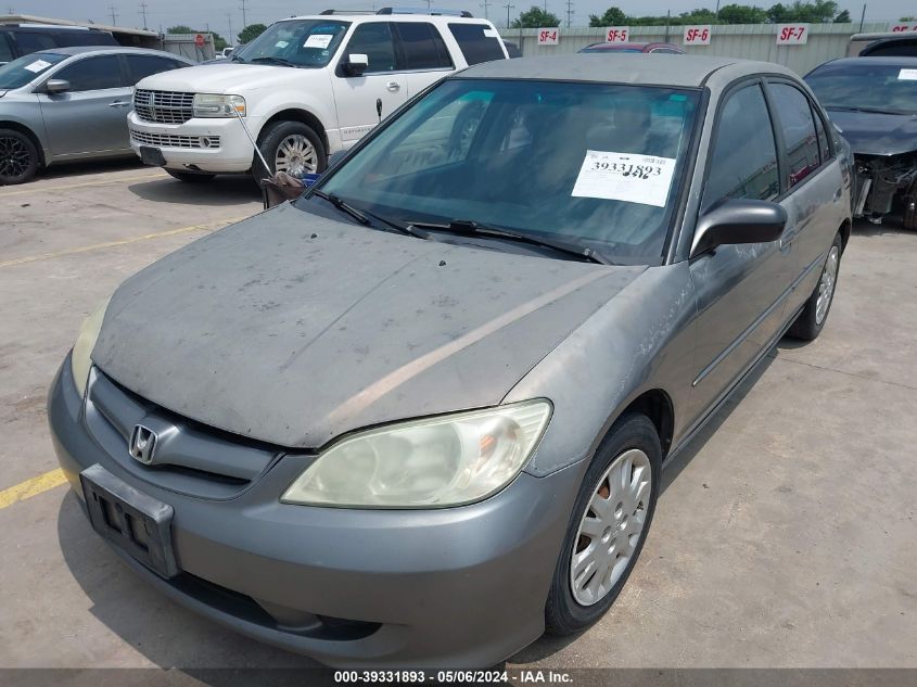 2004 Honda Civic Lx VIN: 2HGES15584H501747 Lot: 39331893