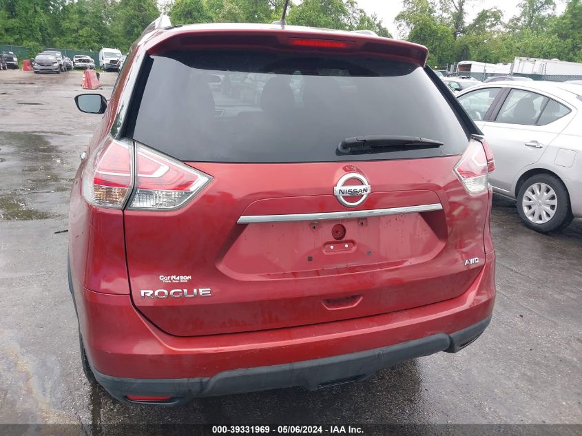 2016 Nissan Rogue S VIN: 5N1AT2MM8GC829102 Lot: 39331969