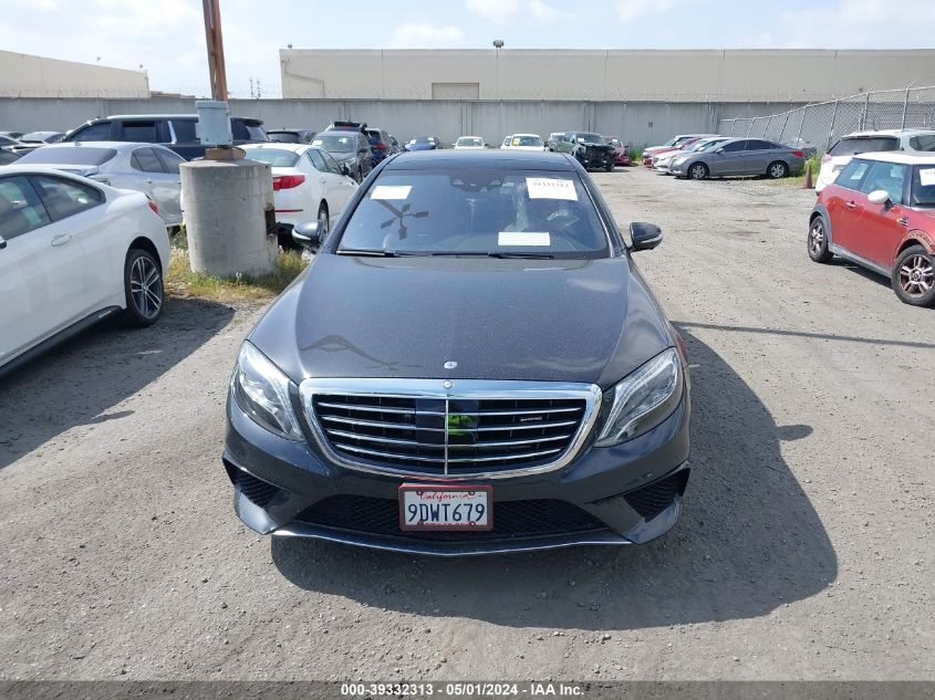 2015 Mercedes-Benz S 63 Amg 4Matic VIN: WDDUG7JB9FA140837 Lot: 39332313