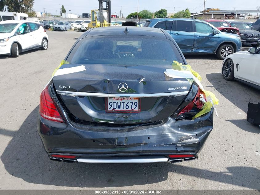 2015 Mercedes-Benz S 63 Amg 4Matic VIN: WDDUG7JB9FA140837 Lot: 39332313