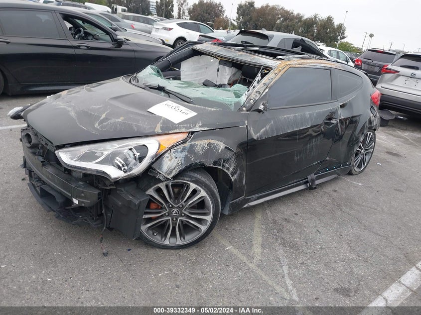 2016 Hyundai Veloster Turbo VIN: KMHTC6AE3GU262711 Lot: 39332349