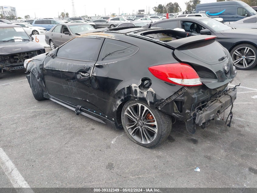 2016 Hyundai Veloster Turbo VIN: KMHTC6AE3GU262711 Lot: 39332349