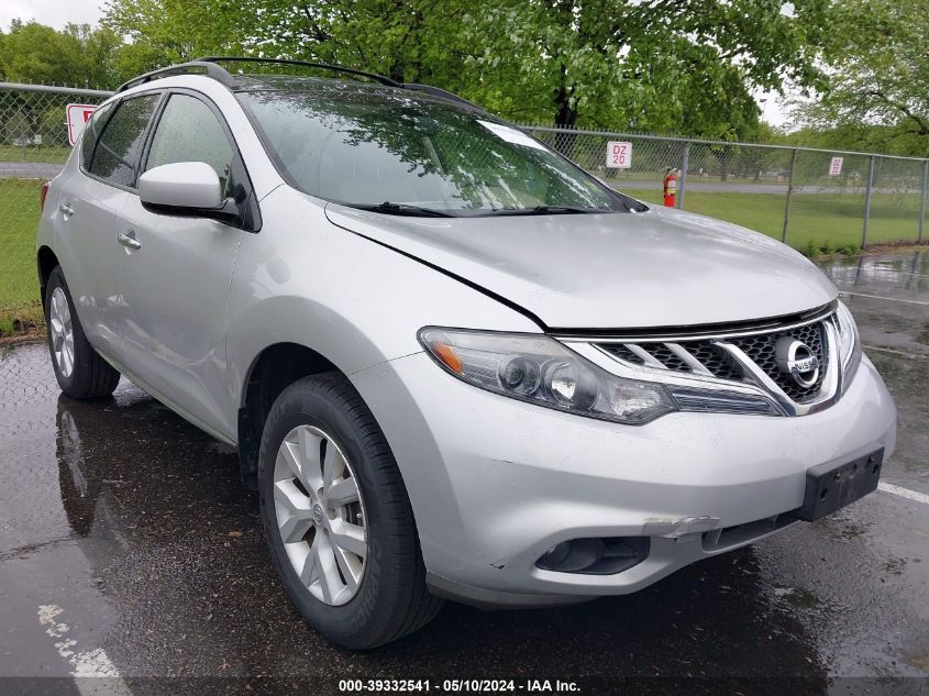 2012 Nissan Murano Sl VIN: JN8AZ1MW7CW228663 Lot: 39332541