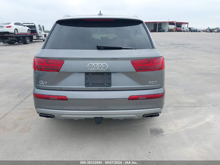 2018 Audi Q7 3.0T Premium VIN: WA1VAAF76JD018715 Lot: 39332558