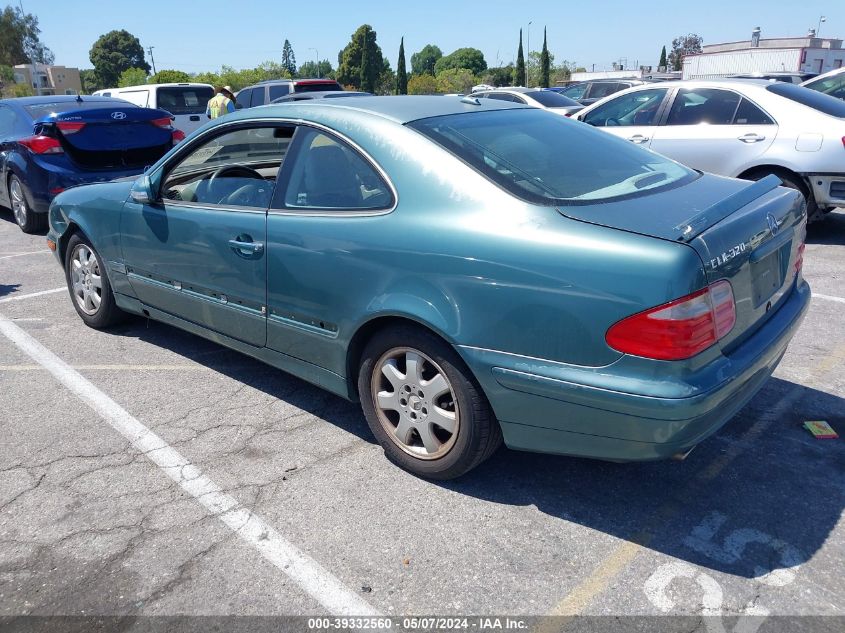 2001 Mercedes-Benz Clk 320 VIN: WDBLJ65G31F190750 Lot: 39332560