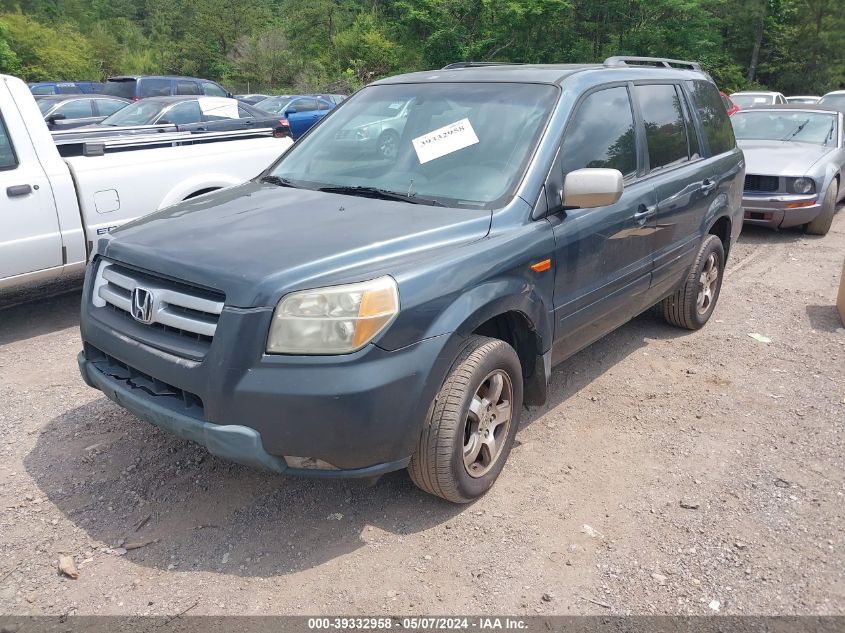 2006 Honda Pilot Ex-L VIN: 5FNYF28506B003553 Lot: 39332958