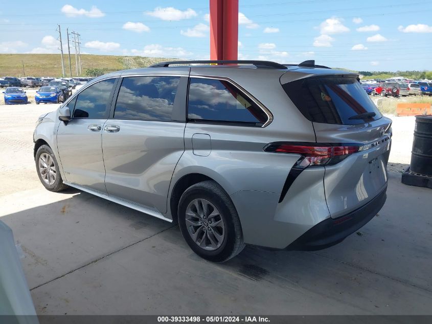 2021 Toyota Sienna Xle VIN: 5TDYRKEC1MS052912 Lot: 39333498