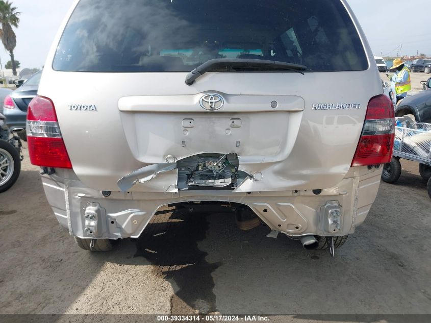 2006 Toyota Highlander VIN: JTEDD21A660154970 Lot: 39334314