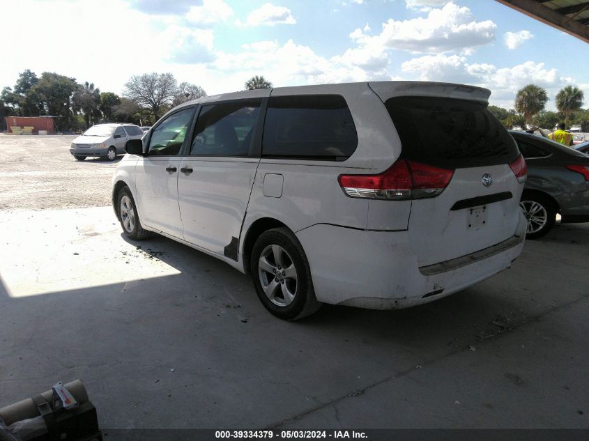 2012 Toyota Sienna Base V6 7 Passenger VIN: 5TDZK3DC5CS207637 Lot: 39729761