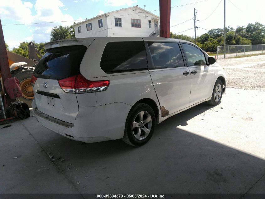 2012 Toyota Sienna Base V6 7 Passenger VIN: 5TDZK3DC5CS207637 Lot: 39729761