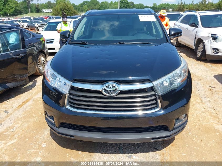 2014 Toyota Highlander Limited V6 VIN: 5TDDKRFH8ES055734 Lot: 39334438