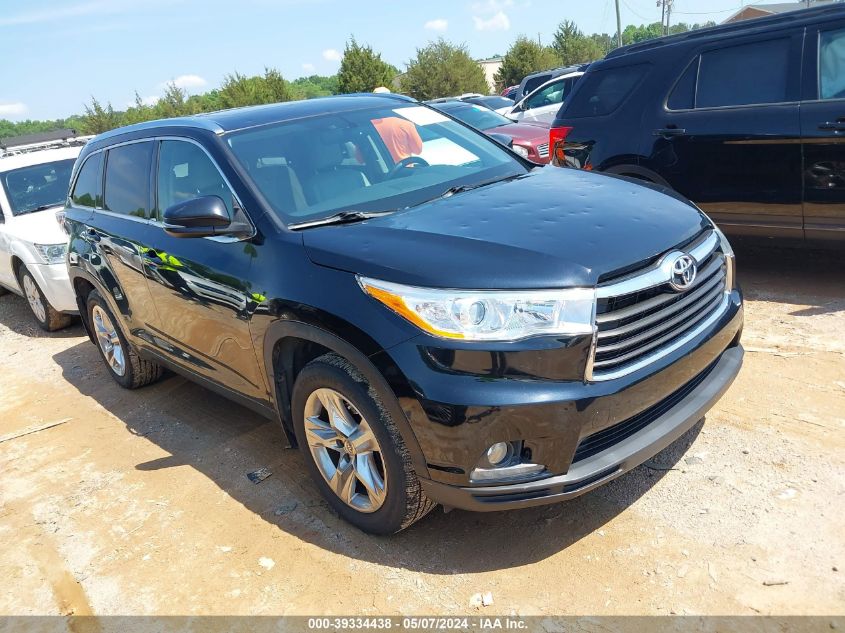 2014 Toyota Highlander Limited V6 VIN: 5TDDKRFH8ES055734 Lot: 39334438