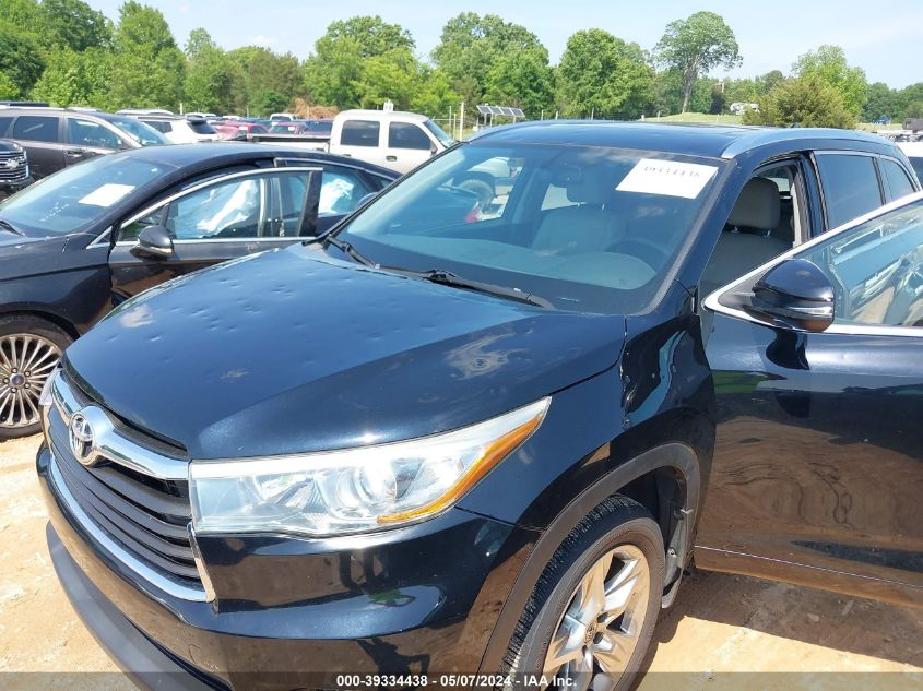 2014 Toyota Highlander Limited V6 VIN: 5TDDKRFH8ES055734 Lot: 39334438