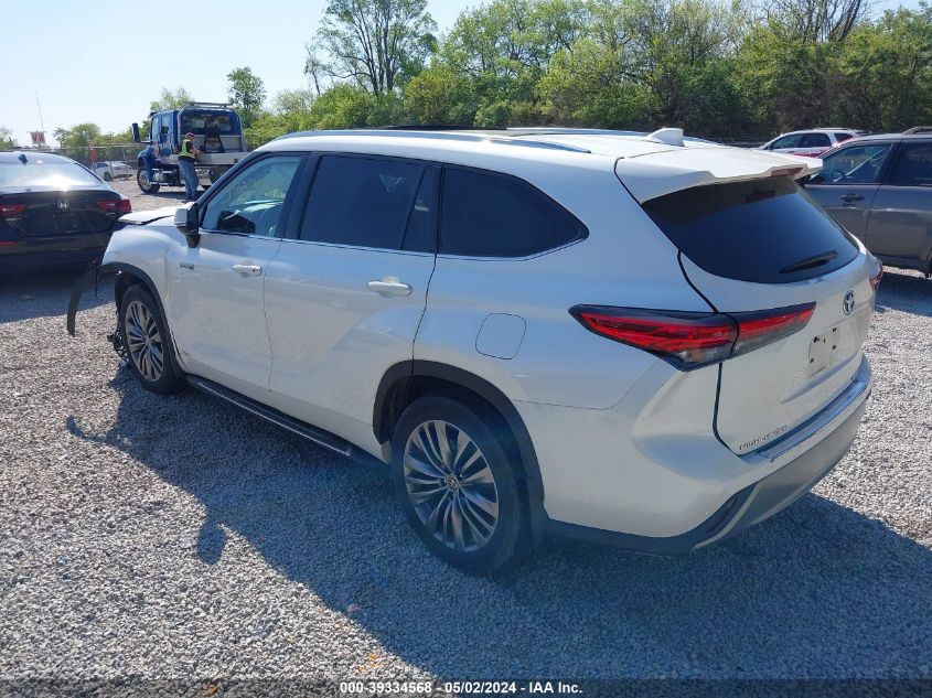 2021 Toyota Highlander Hybrid Platinum VIN: 5TDEBRCH2MS015379 Lot: 39334568