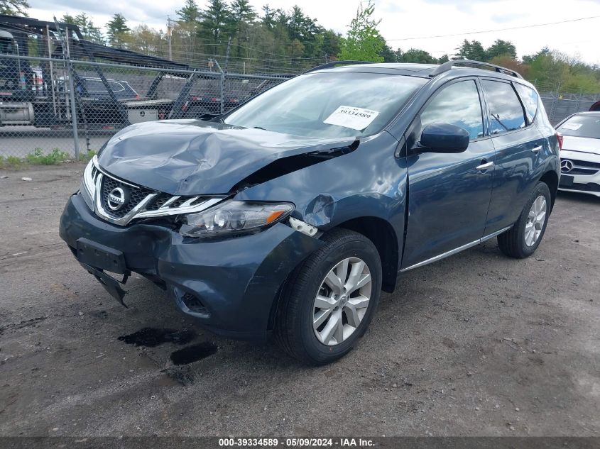 2014 Nissan Murano Sl VIN: JN8AZ1MW1EW533112 Lot: 39334589