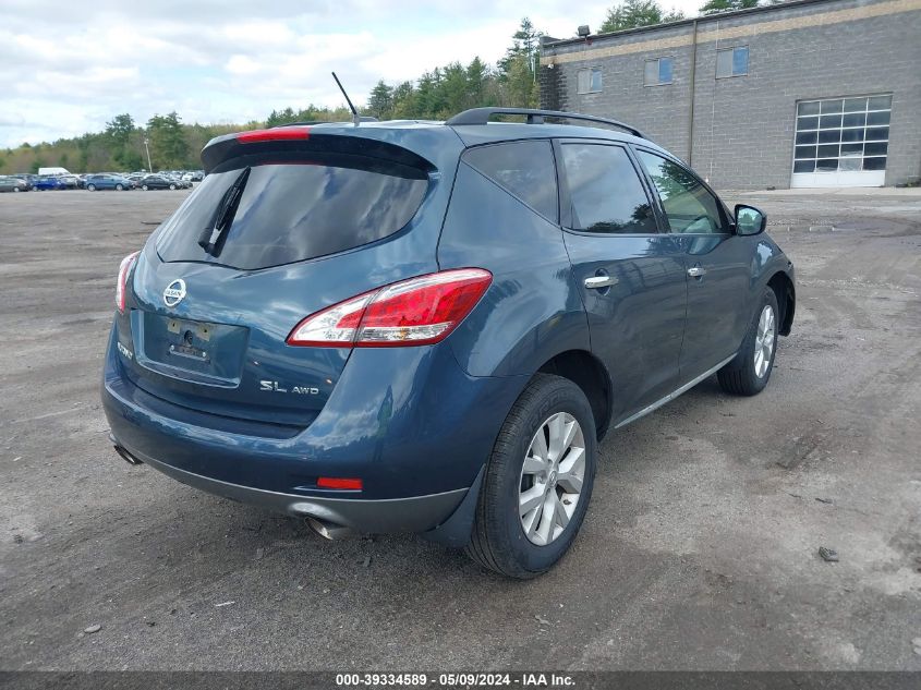 2014 Nissan Murano Sl VIN: JN8AZ1MW1EW533112 Lot: 39334589