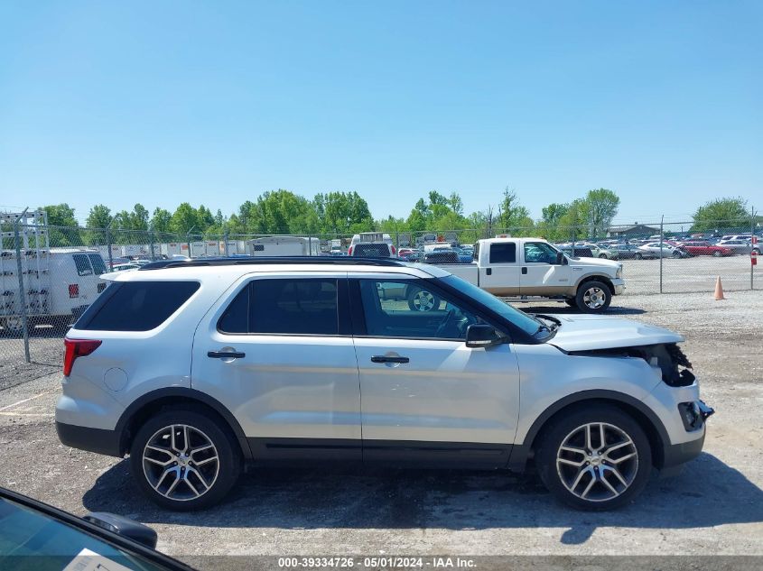 2017 Ford Explorer Sport VIN: 1FM5K8GTXHGA65998 Lot: 39334726