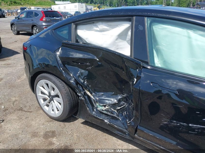 2021 Tesla Model 3 Standard Range Plus Rear-Wheel Drive VIN: 5YJ3E1EA2MF048807 Lot: 39335001