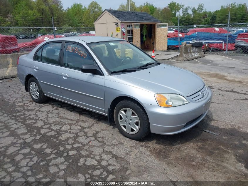 2003 Honda Civic Lx VIN: 2HGES16563H599075 Lot: 39335080