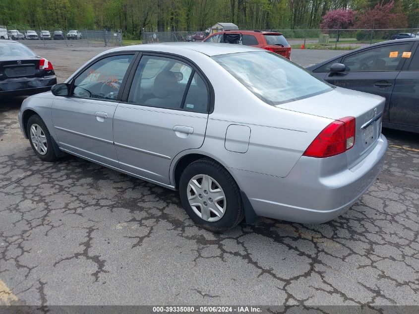 2003 Honda Civic Lx VIN: 2HGES16563H599075 Lot: 39335080