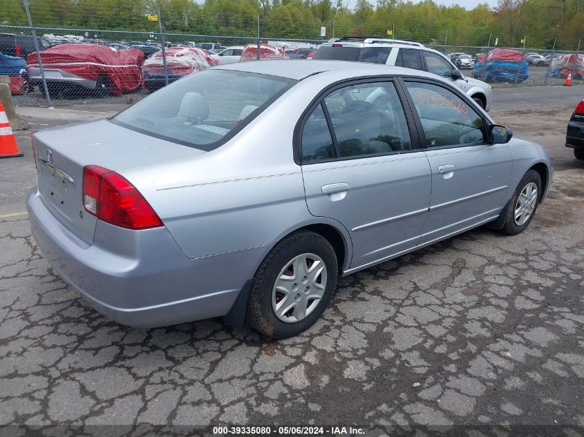 2003 Honda Civic Lx VIN: 2HGES16563H599075 Lot: 39335080